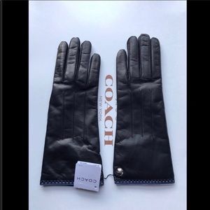 NWT COACH WINTER LEATHER GLOVES 82821 Size 7.5